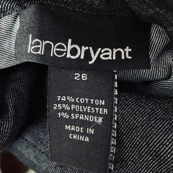 Lane Bryant Plus Size 26 Blazer Black Stretch Denim Womens Jacket - Picture 8 of 8